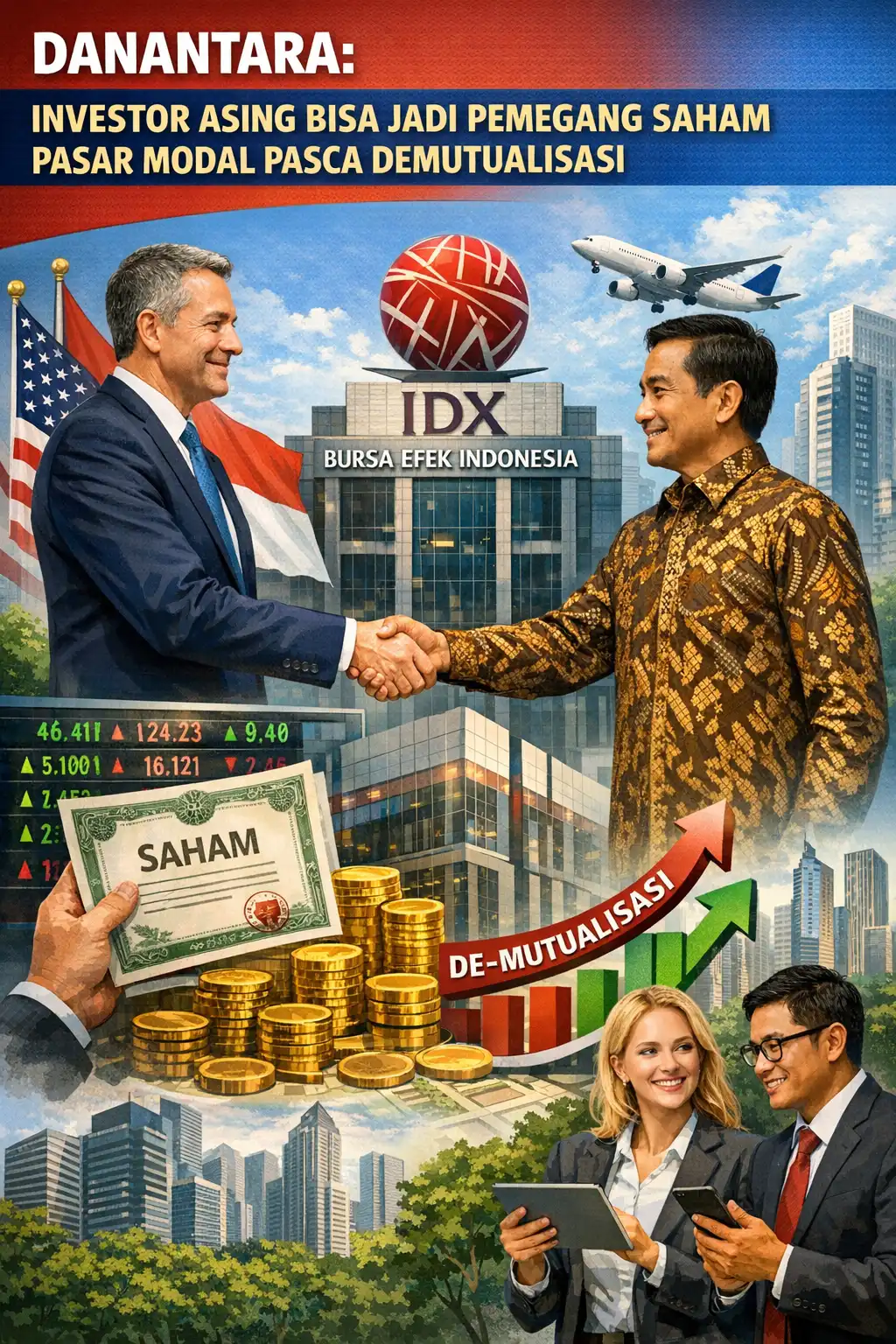 Read more about the article Danantara: Investor Asing Bisa Jadi Pemegang Saham Pasar Modal Pasca Demutualisasi